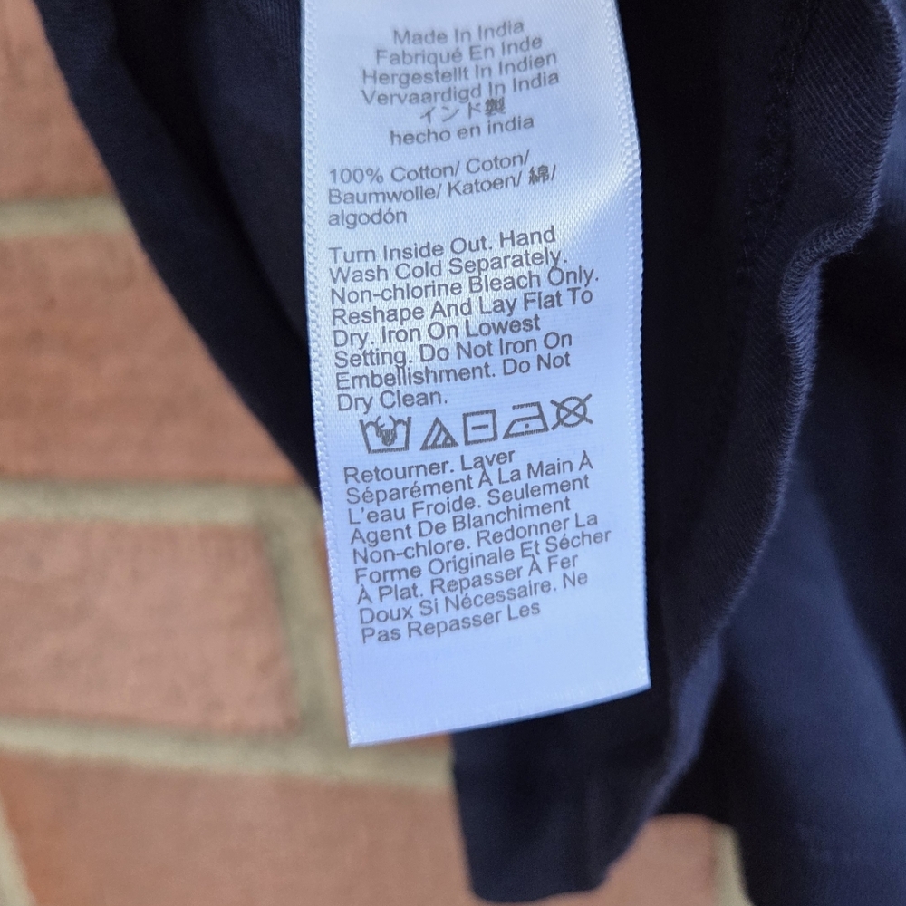 J. Crew Crystal-embellished crewneck T-shirt Size Medium - Picture 7 of 8